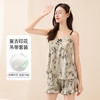 清爽夏日复古印花吊带短裤免穿文胸家居服套装高级感可外穿睡衣女Y21061复古模杯吊带套 商品缩略图0