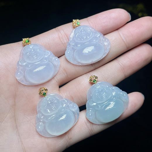 D18K翡翠吊坠-云纹扣佛公30*31 商品图0