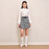 MAXRIENY黑白格纹A摆小伞裙短裙高腰半身裙MS88SK518Z00 商品缩略图1