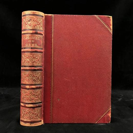 约19世纪后期 宝石盛宴：诗歌选集 5幅插图 真皮精装32开 商品图0