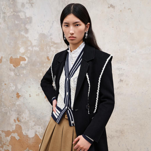 MAXRIENY赫本风羊毛大衣长款2023冬季新款风衣外套MS88CT531A90 商品图2