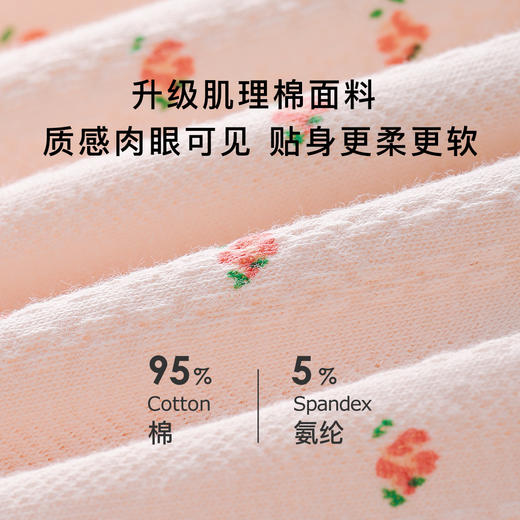 甜美蕾丝少女三角内裤女纯棉抑菌底裆高弹不勒不夹臀168樱花少女内裤5条装 商品图2