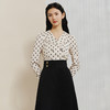 【波动心弦】MAXRIENY复古波点泡泡袖打底上衣女2023春季新款衬衫MC88TP072D00 商品缩略图2
