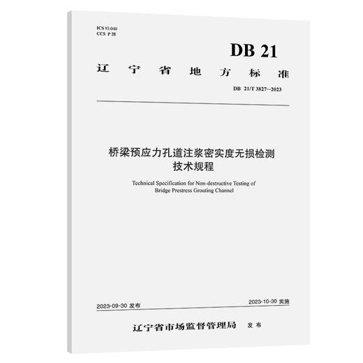 桥梁预应力孔道注浆密实度无损检测技术规程 DB 21/T 3827-2023 商品图0