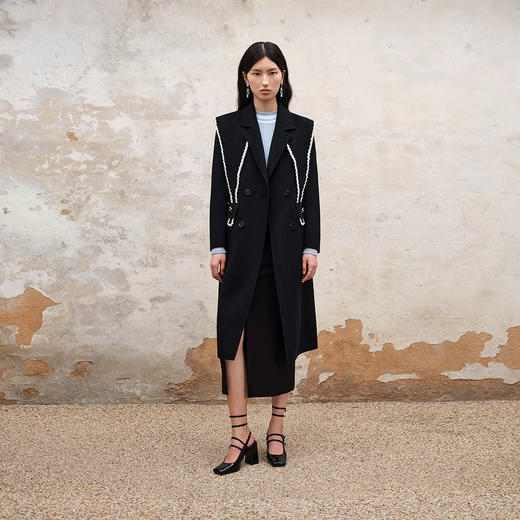 MAXRIENY赫本风羊毛大衣长款2023冬季新款风衣外套MS88CT531A90 商品图0