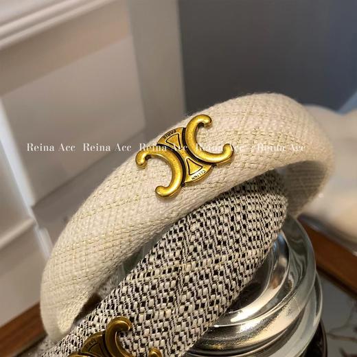 赛琳百搭发卡  高颅顶定型弹力掺金线法式复古发卡 商品图4