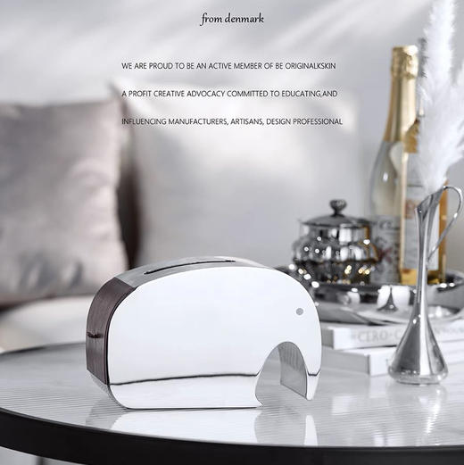 不锈钢吉象纸巾盒客厅卧室抽纸盒 商品图0