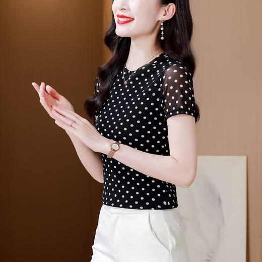 短袖印花T恤，遮肉显瘦透气打底衫KQL-654T93079 商品图1