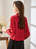 ALBB-红色衬衫女2024新款春季高级感洋气时尚高端长袖上衣衬衣夏 商品缩略图2