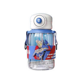 日本GERM格沵 奥特曼系列追光者水杯 儿童上学专用夏季男孩生幼儿园大容量吸管杯子水壶 550ML