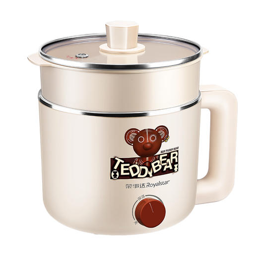 荣事达&泰迪熊电煮锅多功能电炖锅小容量食品级喷涂不沾内胆304不锈钢内胆 商品图1