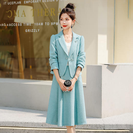 TB-FD0079-Y夏款两件新中式时尚外搭两件套装 商品图1