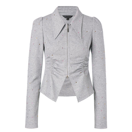 MAXRIENY设计感拉链翻领衬衫2023春季新款打底上衣女MC88TP080A30 商品图4