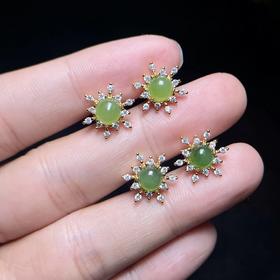 雪花圆珠耳钉12