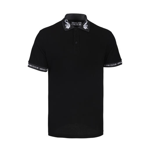 【超惠秒】Versace 范思哲 男士全棉舒适领圈印花logo简约休闲短袖 Polo T恤11931 商品图6