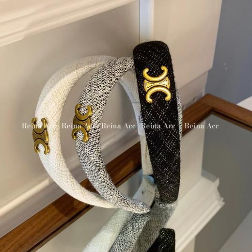 赛琳百搭发卡  高颅顶定型弹力掺金线法式复古发卡 商品图1