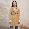 MAXRIENY极简都市通勤风卡其撞色风衣中长款2023秋装新款大衣女MS88WB502X10 商品缩略图2