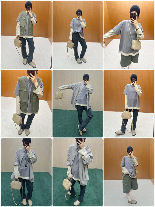 HIDEMI 小男孩系列早春假两件水洗棉针织圆领女装长袖打底T恤 商品图1