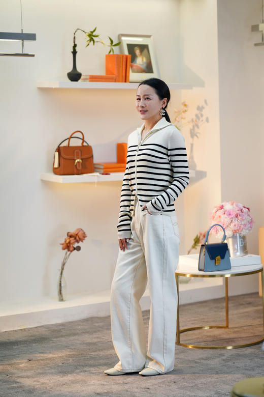 【知己开衫】臣禾 拉链条纹开衫JZ241090209【金猪甄选】 商品图12