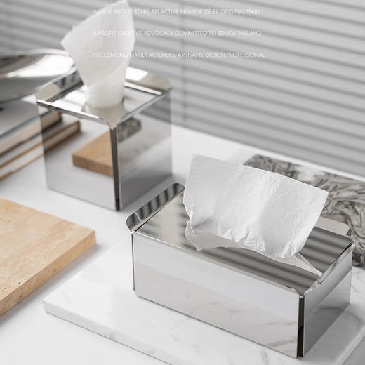 不锈钢抽纸盒家用餐巾纸卷纸收纳纸巾盒 商品图1