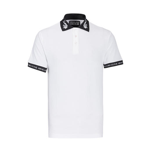 【超惠秒】Versace 范思哲 男士全棉舒适领圈印花logo简约休闲短袖 Polo T恤11931 商品图0
