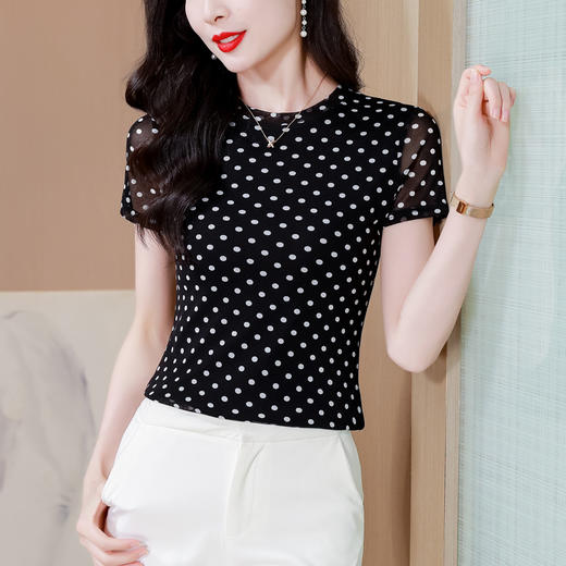 短袖印花T恤，遮肉显瘦透气打底衫KQL-654T93079 商品图0