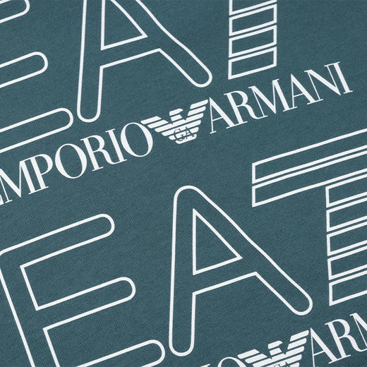 Armani EA7男士运动休闲背后EA7印花全棉短袖T恤 11901 商品图7
