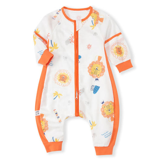 婴儿睡袋春夏款前四后二轻揉软糯亲肤宝宝防踢被新款儿童睡袋家居婴儿纯棉纱布分腿睡袋80-120码 商品图4