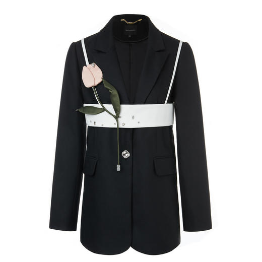 MAXRIENY设计感吊带西服外套2022秋季一粒扣西装上衣MC87JA508A90 商品图4