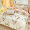 全棉印花AB版清新印花风格纯棉学生宿舍三/四件套床上用品可机洗 商品缩略图2