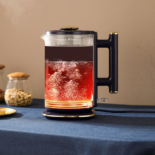 荣事达荣御祈年电水壶1.5L高硼硅玻璃双层防烫高端大气防水温控 商品图1