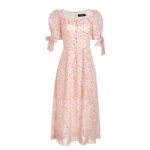 MAXRIENY蝴蝶结茶歇裙夏季碎花连衣裙小雏菊长裙MC87DR300F40 商品图4