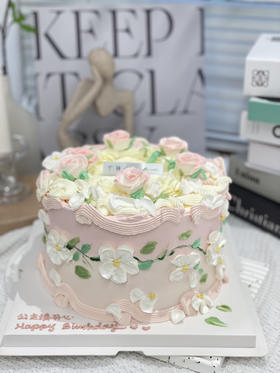 奶油花小清新系列奶油蛋糕 下单前请仔细阅读商品详情