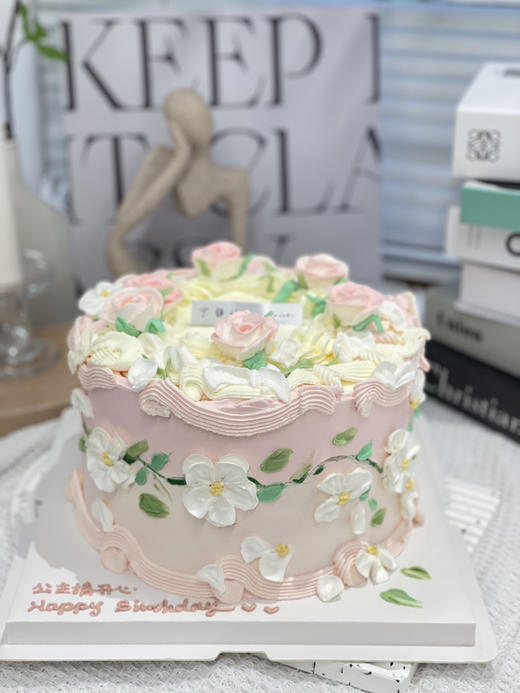 奶油花小清新系列奶油蛋糕 下单前请仔细阅读商品详情 商品图0