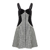 MAXRIENY精致复古氛围感黑白格露肩吊带小黑裙秋装2023新款连衣裙MS88DR522Z00 商品缩略图4