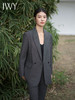 IWY/高级灰色职业西装套装女气质长款通勤西服经理宽松休闲工作服C13517+P33517 商品缩略图3