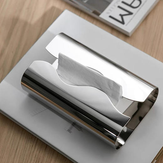 不锈钢创意纸巾盒客厅茶几轻奢洗脸巾收纳盒擦手纸盒抽纸盒 商品图1