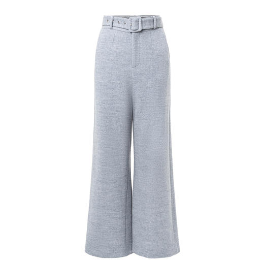 MAXRIENY极简通勤风阔腿长裤2023秋冬新款羊毛裤子女MS88PA536A60 商品图4