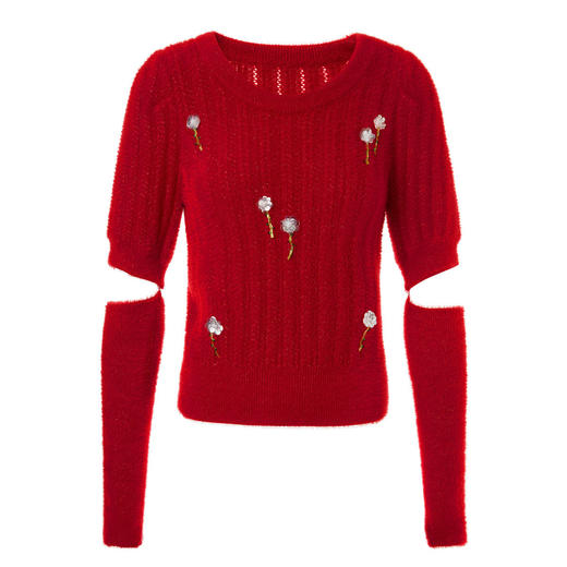 MAXRIENY复古截短针织毛衫秋装上衣女毛衣针织衫MC87SW524A90 商品图4