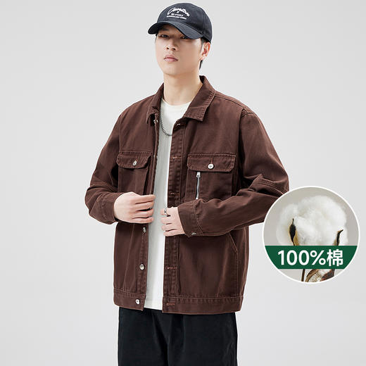 【Q】【100%棉】【新款DQ】大依优型大码牛仔外套新款牛仔衣青年百搭上衣潮款加肥加大胖子 商品图6