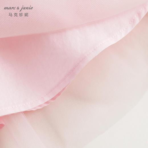 马克珍妮女童甜美泡泡袖花边领网纱连衣裙儿童裙子夏装新款240639 商品图4