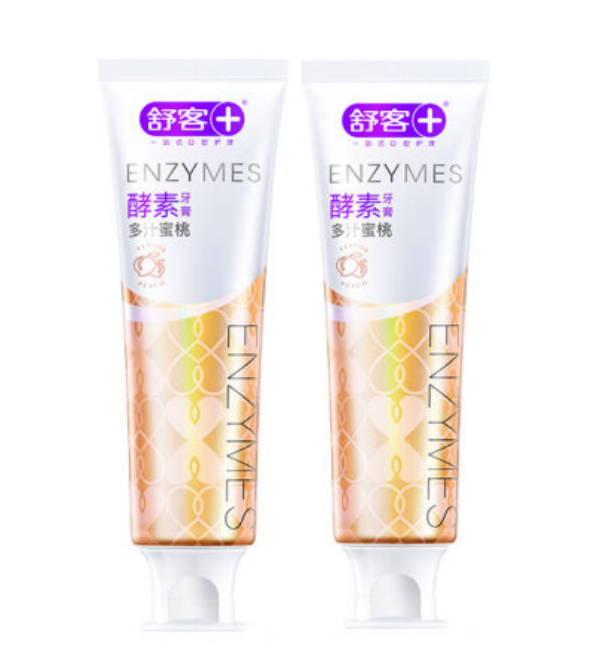 舒客  牙膏  专研美白酵素牙膏（多汁蜜桃）120克*2