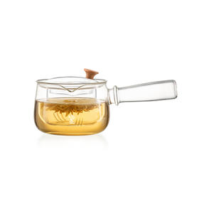 鸣盏 玻璃侧把壶400ml 煮茶壶泡茶专用烧水壶MZ8020[福利品]