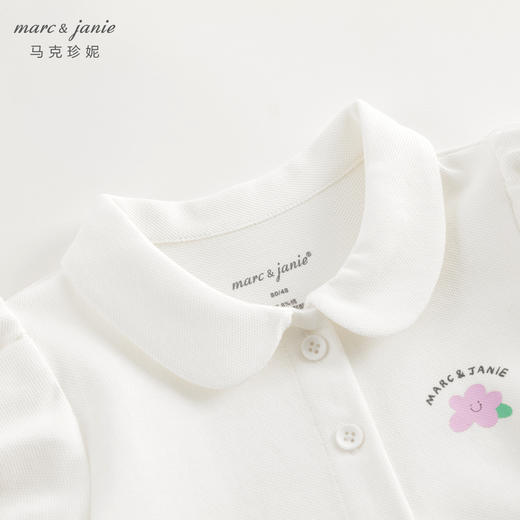 【凉感快干】马克珍妮女童甜美泡泡袖短袖polo衫夏装新款240595 商品图4