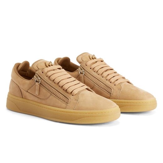 Giuseppe Zanotti 男士金属签名徽标低帮休闲运动鞋 棕色 RM40005001 商品图1