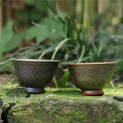 日本进口常滑烧天目茶杯 梅原昭二昭龙作手工杯 商品图2