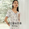 【深睡眠蚕丝睡衣】金三塔真丝针织印花短袖睡裙100%桑蚕丝家居服  YZFEB301 商品缩略图2