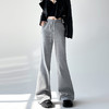 「美式复古风！四色可选」华棉喇叭裤子女春夏修身显瘦运动卫裤休闲垂感拖地马蹄裤下装 商品缩略图2
