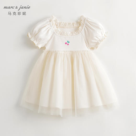马克珍妮女童甜美泡泡袖花边领网纱连衣裙儿童裙子夏装新款240639 商品图1