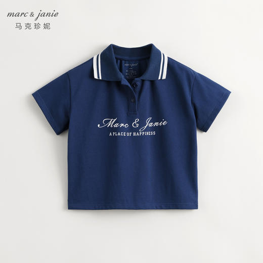 【凉感快干】马克珍妮女童活力校园运动polo衫短袖上衣夏装240596 商品图2